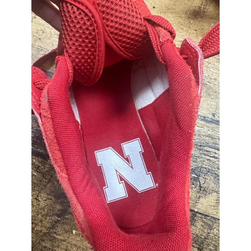 Adidas Forum Low Nebraska Huskers Red White Suede Sneakers HQ7487 Mens 10.5
